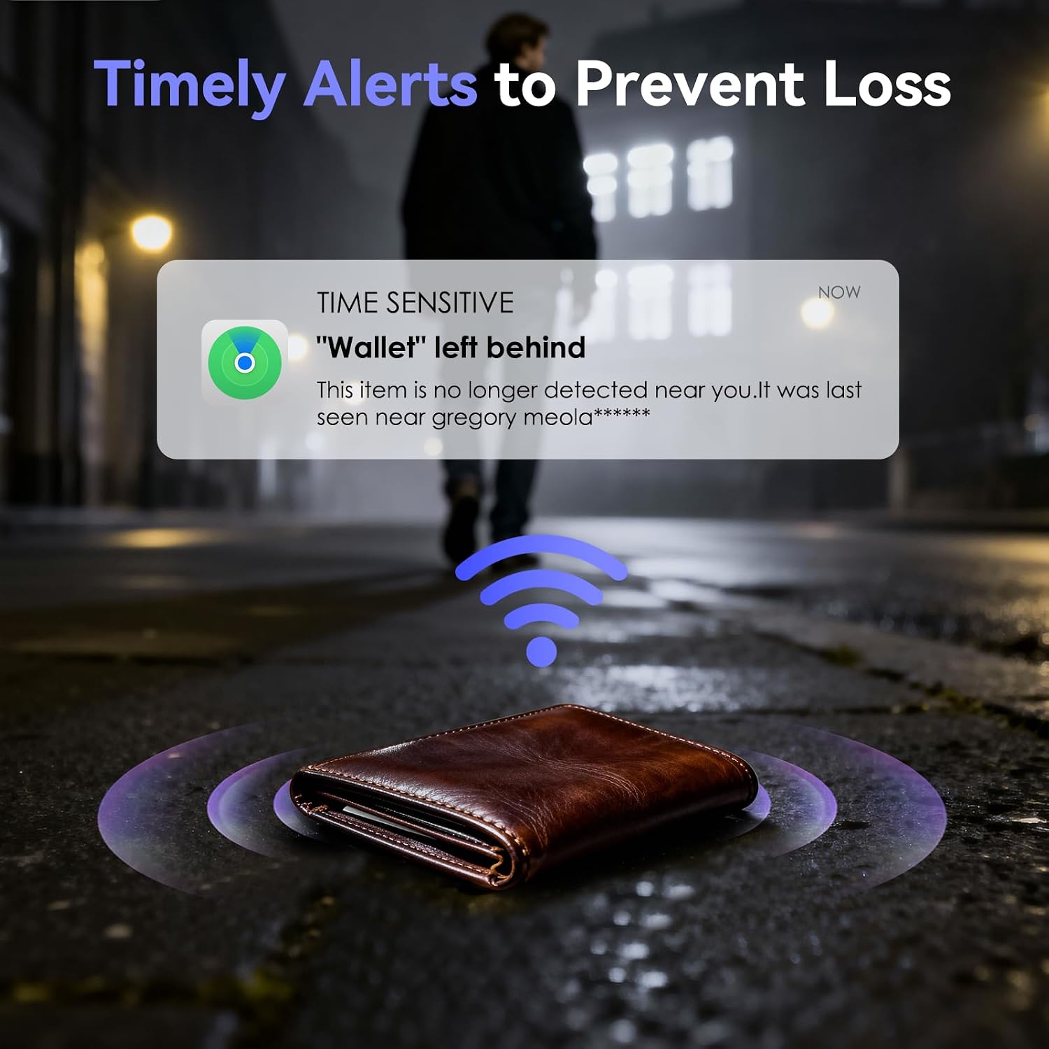 Wallet Tracker Card - Compatible with Apple Find My (Ios Only), 0.07In Slim Tracking Card, IP68 Waterproof Bluetooth Tracker Finder, Item Locator for Luggage, Passports, Purse